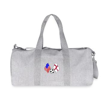 Football Angleterre vs États-Unis - Sac de sport en toile recyclée Stanley/Stella - gris chiné - Devant