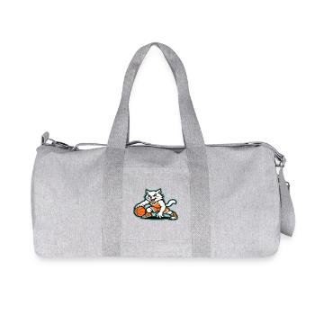 Basketball Cat Dunk - Recycelte Canvas-Sporttasche von Stanley/Stella - Grau meliert - Vorne