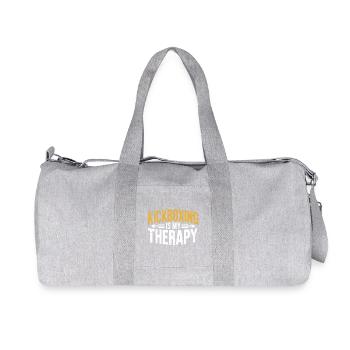 Le kickboxing est ma thérapie - Sac de sport en toile recyclée Stanley/Stella - gris chiné - Devant