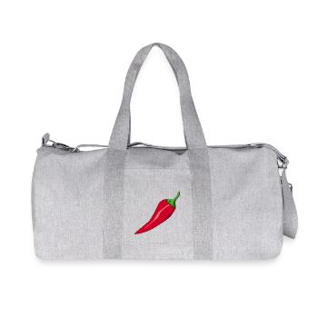 paprika chilli chili pepper citrus veggie gemuese - Recycelte Canvas-Sporttasche von Stanley/Stella - Grau meliert - Vorne