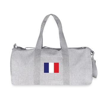 Drapeau de la France - Sac de sport en toile recyclée Stanley/Stella - gris chiné - Devant