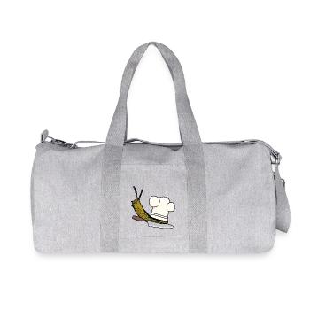 Slimy Kitchen Snail Chef Chef Hat Success - Recycled Canvas Sports Bag by Stanley/Stella - heather grey - Front