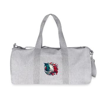 Italian Flag Flowers French Flag - Recycled Canvas Sports Bag by Stanley/Stella - heather grey - Front