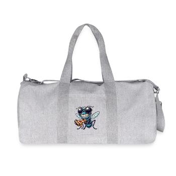 Bow Tie Pizza Lover Fast Food Cool - Recycled Canvas Sports Bag by Stanley/Stella - heather grey - Front