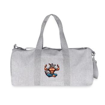 Armadillo Yoga Meditation Entspannung Tierdesign - Recycelte Canvas-Sporttasche von Stanley/Stella - Grau meliert - Vorne