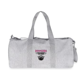 Bowling Rentnerin Bowlingspielerin Rente Ruhestand - Recycelte Canvas-Sporttasche von Stanley/Stella - Grau meliert - Vorne