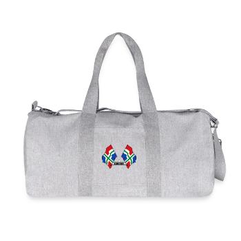 Two flags text GRONINGEN - Recycled Canvas Sports Bag by Stanley/Stella - heather grey - Front