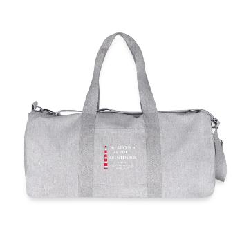 Ameland, Netherlands Lighthouse Hand Drawing - Recycled Canvas Sports Bag by Stanley/Stella - heather grey - Front