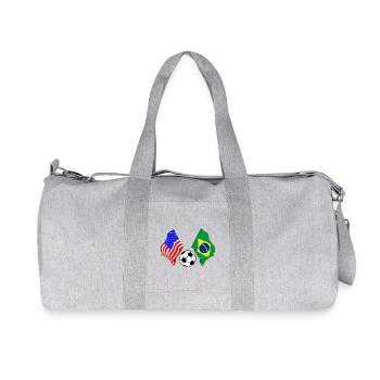 Football Brazil vs USA - Recycled Canvas Sports Bag by Stanley/Stella - heather grey - Front