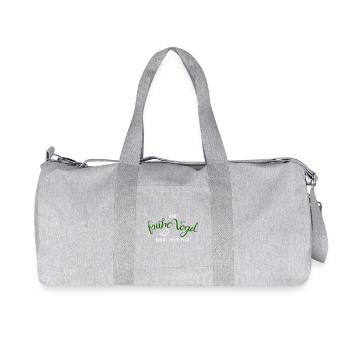 Der frühe Vogel - grün weiss - Recycelte Canvas-Sporttasche von Stanley/Stella - Grau meliert - Vorne