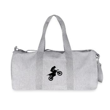Motorcycle Motorcross - Recycled Canvas Sports Bag by Stanley/Stella - heather grey - Front