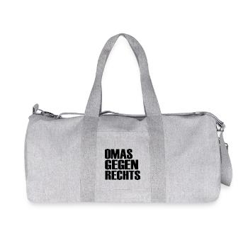 Omas gegen rechts - Recycelte Canvas-Sporttasche von Stanley/Stella - Grau meliert - Vorne
