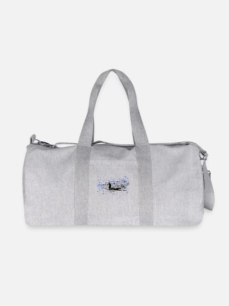 Ente Erpel Teich Schwimmen - Recycelte Canvas-Sporttasche von Stanley/Stella - Grau meliert