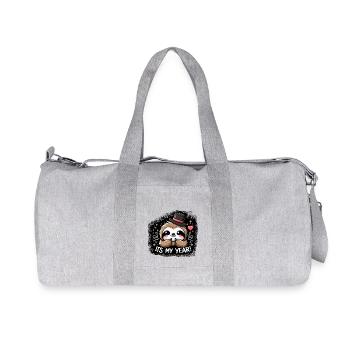 New Year New Year's Eve Sloth This Is My Year - Recycled Canvas Sports Bag by Stanley/Stella - heather grey - Front