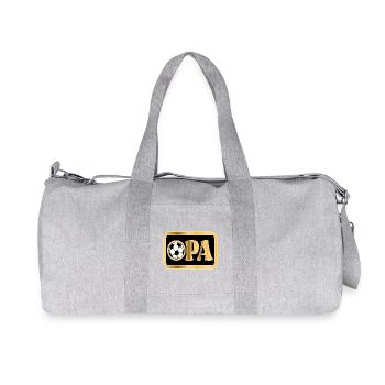 SCHRIFTZUG OPA FUßBALL - RENTNER - Recycelte Canvas-Sporttasche von Stanley/Stella - Grau meliert - Vorne
