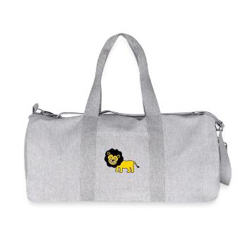Le lion comme design pour enfants - Sac de sport en toile recyclée Stanley/Stella - gris chiné - Devant