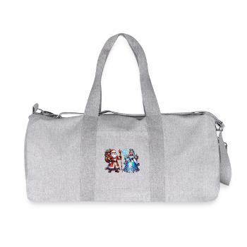 Ded Moroz Snegurotschka russischer Weihnachtsmann - Recycelte Canvas-Sporttasche von Stanley/Stella - Grau meliert - Vorne