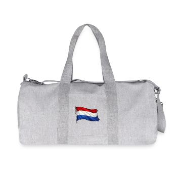 Netherlands Flag - Recycled Canvas Sports Bag by Stanley/Stella - heather grey - Front
