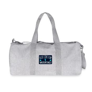 Baby Erster Vatertag - Recycelte Canvas-Sporttasche von Stanley/Stella - Grau meliert - Vorne