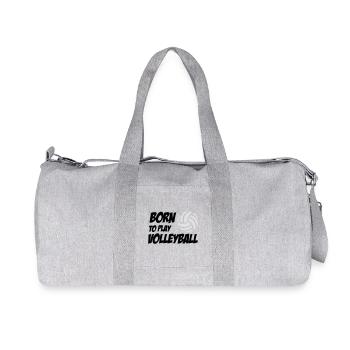 Born to play Volleyball - Recycelte Canvas-Sporttasche von Stanley/Stella - Grau meliert - Vorne