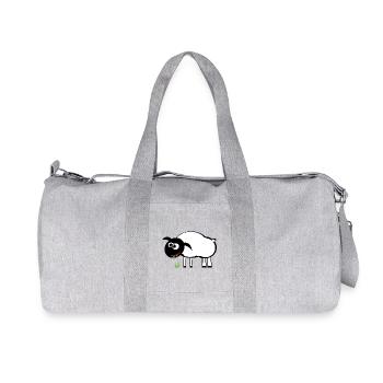 Mouton de dessin animé avec mangeur d’herbe - Sac de sport en toile recyclée Stanley/Stella - gris chiné - Devant