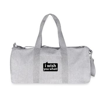 I wish you what | german phrases - Sac de sport en toile recyclée Stanley/Stella - gris chiné - Devant