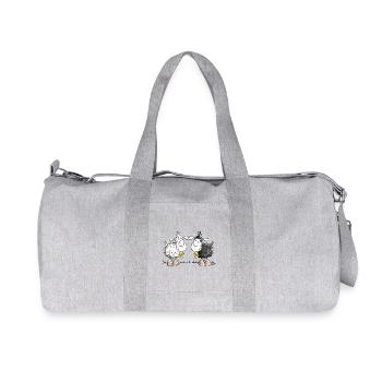 Schaf Duo - Recycelte Canvas-Sporttasche von Stanley/Stella - Grau meliert - Vorne