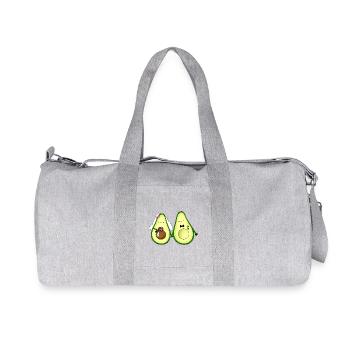 Avocado newlyweds wedding gift for vegans - Recycled Canvas Sports Bag by Stanley/Stella - heather grey - Front