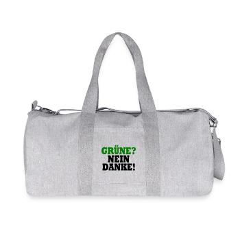 grüne nein danke - Recycelte Canvas-Sporttasche von Stanley/Stella - Grau meliert - Vorne