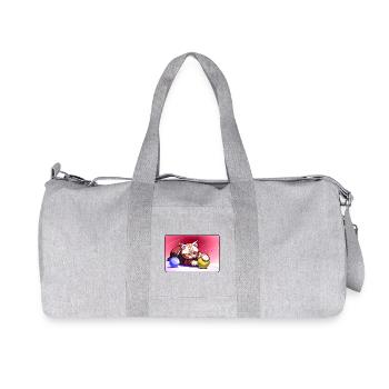 Rotgestreiftes Tigerkätzchen - Recycelte Canvas-Sporttasche von Stanley/Stella - Grau meliert - Vorne