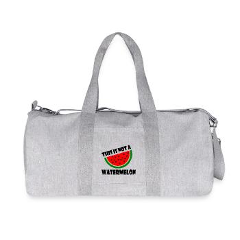 THIS IS NOT A WATERMELON - Recycelte Canvas-Sporttasche von Stanley/Stella - Grau meliert - Vorne
