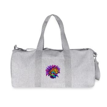 Flamingo Mardi Gras Mask - Recycled Canvas Sports Bag by Stanley/Stella - heather grey - Front