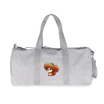 Cinco de Mayo Cute Squirrel Green Eyes - Recycled Canvas Sports Bag by Stanley/Stella - heather grey - Front