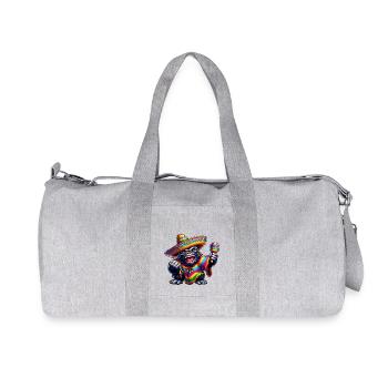 Pâques, oeuf de Pâques, ours polaire de bande dessinée, décoration de Pâques, - Sac de sport en toile recyclée Stanley/Stella - gris chiné - Devant