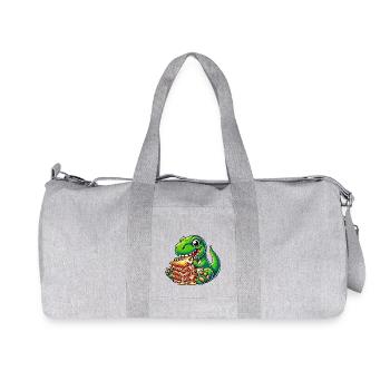 T-Rex Dino Lasagne Pâtes Dinosaure Italien F - Sac de sport en toile recyclée Stanley/Stella - gris chiné - Devant