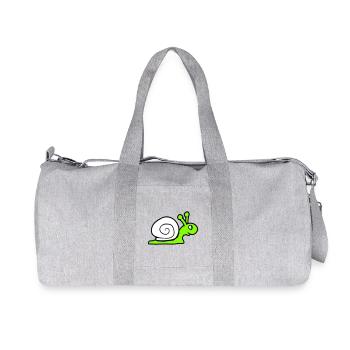 Snail Shell Cute Cute Happy Cool - Recycled Canvas Sports Bag by Stanley/Stella - heather grey - Front