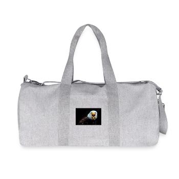 Angry Eagle Look - Recycled Canvas Sports Bag by Stanley/Stella - heather grey - Front