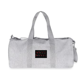 Schwermetall Elementen-Wortspiel - Recycelte Canvas-Sporttasche von Stanley/Stella - Grau meliert - Vorne