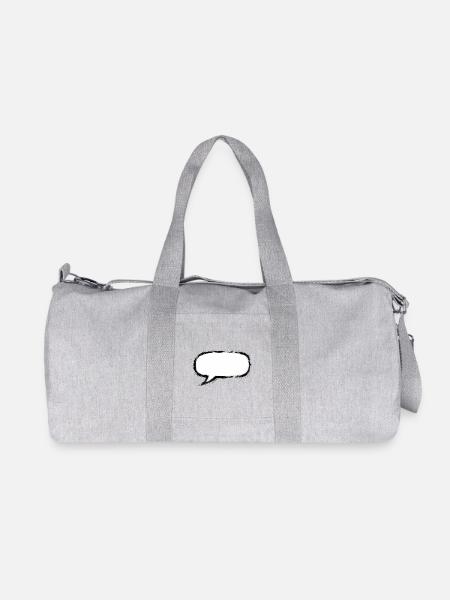 Sprechblase_Grunge_Pinsel - Recycelte Canvas-Sporttasche von Stanley/Stella - Grau meliert