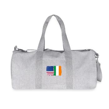 Flag Fusion: Sterne und Kleeblatt - Recycelte Canvas-Sporttasche von Stanley/Stella - Grau meliert - Vorne