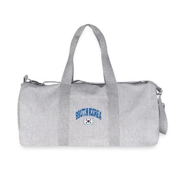 Corée du Sud - Sac de sport en toile recyclée Stanley/Stella - gris chiné - Devant