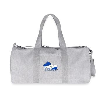 El Salvador Flag Salvadoran Flag Pride - Recycled Canvas Sports Bag by Stanley/Stella - heather grey - Front