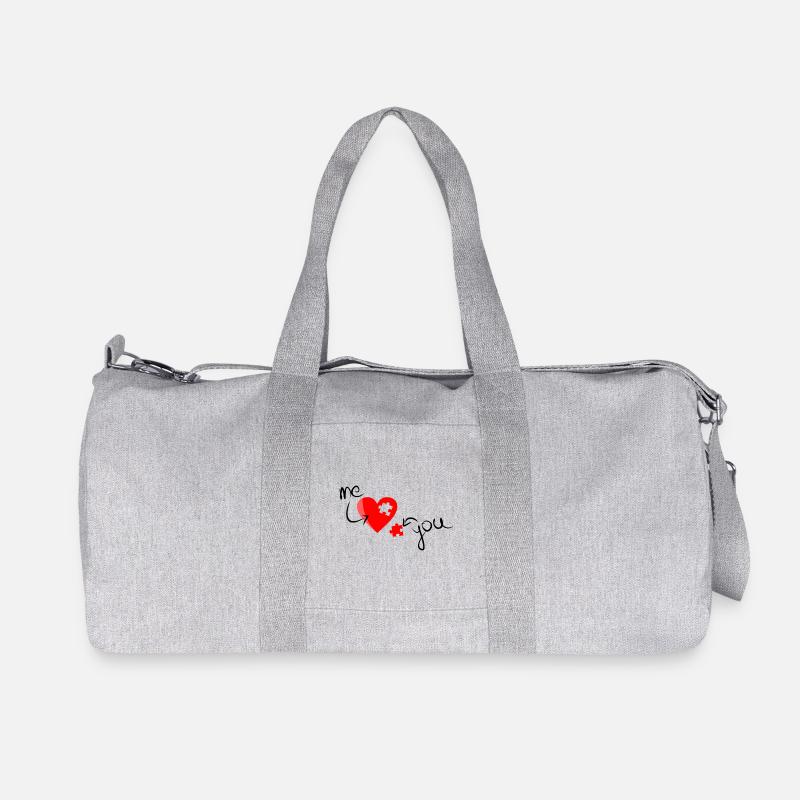 Lovepuzzle - Recycelte Canvas-Sporttasche von Stanley/Stella - Grau meliert