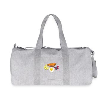 Œuf au plat, patate douce, avocat et baies - Sac de sport en toile recyclée Stanley/Stella - gris chiné - Devant