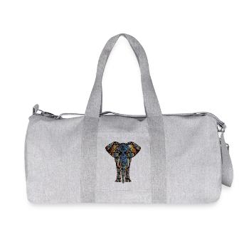 Elefant - Recycelte Canvas-Sporttasche von Stanley/Stella - Grau meliert - Vorne