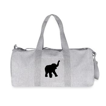 Fröhlicher junger Elefant aus dem Zirkus - Recycelte Canvas-Sporttasche von Stanley/Stella - Grau meliert - Vorne