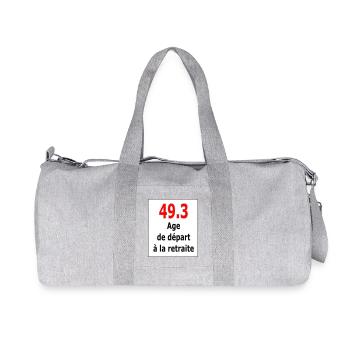 49.3 - Sac de sport en toile recyclée Stanley/Stella - gris chiné - Devant