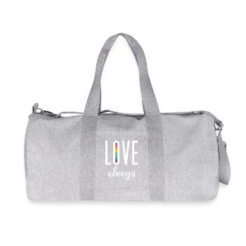 Mois de la fierté LGBT - Love Always - Sac de sport en toile recyclée Stanley/Stella - gris chiné - Devant