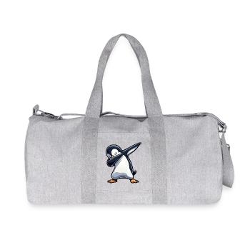 Pinguin Dab Dabbing Cool Entspannt - Recycelte Canvas-Sporttasche von Stanley/Stella - Grau meliert - Vorne