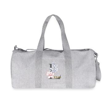 Initiale Buchstabe Lena - Recycelte Canvas-Sporttasche von Stanley/Stella - Grau meliert - Vorne